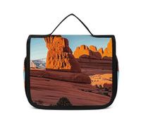 Dwrepo Hanging Toiletry Bag for Women Men Portable Waterproof Makeup Bag Organizer Arches National Park-standard Travel Toiletry Bag, Arches National Park-standard, 22.5x18.5cm, Hanging Toiletry Bag,