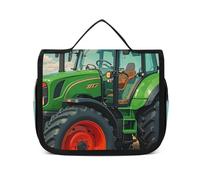 Dwrepo Hanging Toiletry Bag for Women Men Portable Waterproof Makeup Bag Organizer Fantasy Farm Tractor Travel Toiletry Bag, Fantasy Farm Tractor, 22.5x18.5cm, Hanging Toiletry Bag, Fantasy Farm