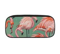 Dwrepo Lovely Flamingos Pencil Bag Portable Pencil Pouch Big Capacity Pen Case Makeup Bag for Adults Office Gifts, Lovely Flamingos, One size, Pencil Bag