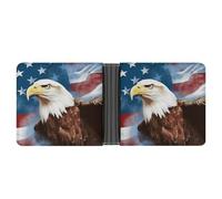 Dwrepo Men's Leather Wallet Bifold Wallet for Men Eagle Slim Wallet with Multiple Card Classic Passcase Mens Card Holder, black, One size, Classic, Black, One size, Classic