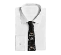 Dwrepo Men's Tie Messy Flowers Print Skinny Tie Neck Tie Business Wedding Formal Fashion Causal Necktie, Male Gorilla, One Size