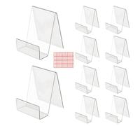 DWTECH 10 Pcs Clear Acrylic Display Stand - Perfect for Books, Magazines, Posters & More