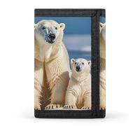 DWTJKMS 2 Polar Bears Wallet Minimalist Mens Slim Trifold Wallets Modern Fashion Wallets Anti-Theft Wallet Holds Cards And Cash