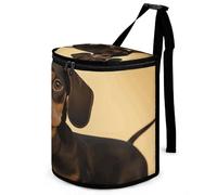 DWTJKMS A Cute Dachshund Car Trash Can with Lid Large Capacity Hanging Auto Trash Bin Leak-Proof Waterproof Trash Bin Cars Must Haves Interior Accessories