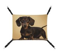 DWTJKMS A Cute Dachshund Cat Hammock Soft Sleeping Hammocks Adjustable Pet Hammock All Season Use for Cats, Ferret, Puppy, Rabbits, Small Animals (Classical)