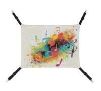 DWTJKMS Abstract Music Themed Cat Hammock Soft Sleeping Hammocks Adjustable Pet Hammock All Season Use for Cats, Ferret, Puppy, Rabbits, Small Animals (Classical)