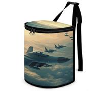 DWTJKMS Aircraft Fighter Jets Car Trash Can with Lid Large Capacity Hanging Auto Trash Bin Leak-Proof Waterproof Trash Bin Cars Must Haves Interior Accessories