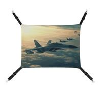 DWTJKMS Aircraft Fighter Jets Cat Hammock Soft Sleeping Hammocks Adjustable Pet Hammock All Season Use for Cats, Ferret, Puppy, Rabbits, Small Animals (Classical)