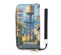 DWTJKMS Alley Long Wallet Slim PU Leather Wallets for Men Women Minimalist Wallet with Card Slots, white, 20x10.5cm