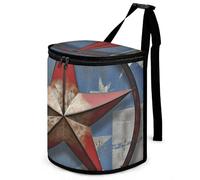 DWTJKMS American Wastern Texas Star Car Trash Can with Lid Large Capacity Hanging Auto Trash Bin Leak-Proof Waterproof Trash Bin Cars Must Haves Interior Accessories