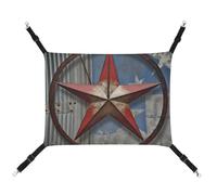 DWTJKMS American Wastern Texas Star Cat Hammock Soft Sleeping Hammocks Adjustable Pet Hammock All Season Use for Cats, Ferret, Puppy, Rabbits, Small Animals (Classical)