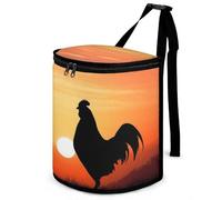 DWTJKMS Animal Chickens Car Trash Can with Lid Large Capacity Hanging Auto Trash Bin Leak-Proof Waterproof Trash Bin Cars Must Haves Interior Accessories