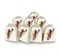 DWTJKMS Basketball Girl Pattern Gift Pouches 8PCS Portable Small Drawstring Storage Bags Pouches Reusable Cotton Linen Bunches Pocket For Wedding, Travel, Office, Workout (Unisex)