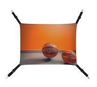 DWTJKMS Basketball Orange Cat Hammock Soft Sleeping Hammocks Adjustable Pet Hammock All Season Use for Cats, Ferret, Puppy, Rabbits, Small Animals (Classical)