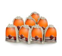 DWTJKMS Basketball Orange Gift Pouches 8PCS Portable Small Drawstring Storage Bags Pouches Reusable Cotton Linen Bunches Pocket For Wedding, Travel, Office, Workout (Unisex)