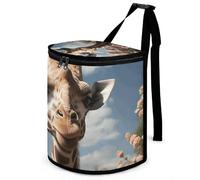 DWTJKMS Beautiful Giraffe Car Trash Can with Lid Large Capacity Hanging Auto Trash Bin Leak-Proof Waterproof Trash Bin Cars Must Haves Interior Accessories