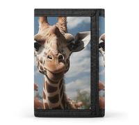 DWTJKMS Beautiful Giraffe Wallet Minimalist Mens Slim Trifold Wallets Modern Fashion Wallets Anti-Theft Wallet Holds Cards And Cash