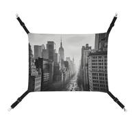 DWTJKMS Black and White New York Cat Hammock Soft Sleeping Hammocks Adjustable Pet Hammock All Season Use for Cats, Ferret, Puppy, Rabbits, Small Animals (Classical)