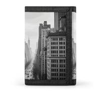 DWTJKMS Black And White New York Wallet Minimalist Mens Slim Trifold Wallets Modern Fashion Wallets Anti-Theft Wallet Holds Cards And Cash