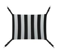 DWTJKMS Black and White Stripes Cat Hammock Soft Sleeping Hammocks Adjustable Pet Hammock All Season Use for Cats, Ferret, Puppy, Rabbits, Small Animals (Classical)
