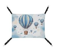 DWTJKMS Blue Hot Air Balloon Cat Hammock Soft Sleeping Hammocks Adjustable Pet Hammock All Season Use for Cats, Ferret, Puppy, Rabbits, Small Animals (Classical)