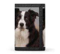 DWTJKMS Border Collie Wallet Minimalist Mens Slim Trifold Wallets Modern Fashion Wallets Anti-Theft Wallet Holds Cards And Cash