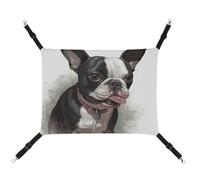 DWTJKMS Boston Terrier Cat Hammock Soft Sleeping Hammocks Adjustable Pet Hammock All Season Use for Cats, Ferret, Puppy, Rabbits, Small Animals (Classical)