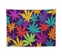DWTJKMS Bright Colorful Weed Pattern Tapestry Aesthetic Wall Hanging Tapestries Print Boho Tapestries Decorative Vertical Wall Carpet Vintage Poster Flag Decor for Bedroom Living Room 30"x40"
