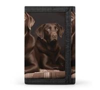 DWTJKMS Brown Labrador Retriever Wallet Minimalist Mens Slim Trifold Wallets Modern Fashion Wallets Anti-Theft Wallet Holds Cards And Cash