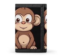 DWTJKMS Cartoon Brown Monkey Wallet Minimalist Mens Slim Trifold Wallets Modern Fashion Wallets Anti-Theft Wallet Holds Cards And Cash