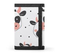 DWTJKMS Cartoon Cow Print Wallet Minimalist Mens Slim Trifold Wallets Modern Fashion Wallets Anti-Theft Wallet Holds Cards And Cash