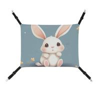 DWTJKMS Cartoon Cute Bunny Cat Hammock Soft Sleeping Hammocks Adjustable Pet Hammock All Season Use for Cats, Ferret, Puppy, Rabbits, Small Animals (Classical)