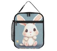 DWTJKMS Cartoon Cute Bunny Insulated Lunch Bag, Leakproof Cooler Bag for Men Women, with Handle Reusable Insulated Lunch Box for Office Work Picnic
