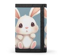 DWTJKMS Cartoon Cute Bunny Wallet Minimalist Mens Slim Trifold Wallets Modern Fashion Wallets Anti-Theft Wallet Holds Cards And Cash