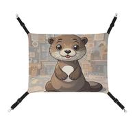 DWTJKMS Cartoon Cute Otter Cat Hammock Soft Sleeping Hammocks Adjustable Pet Hammock All Season Use for Cats, Ferret, Puppy, Rabbits, Small Animals (Classical)