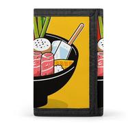 DWTJKMS Cartoon Hotpot Doodle Wallet Minimalist Mens Slim Trifold Wallets Modern Fashion Wallets Anti-Theft Wallet Holds Cards And Cash