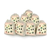 DWTJKMS Cartoon Small Animal Gift Pouches 8PCS Portable Small Drawstring Storage Bags Pouches Reusable Cotton Linen Bunches Pocket For Wedding, Travel, Office, Workout (Unisex)