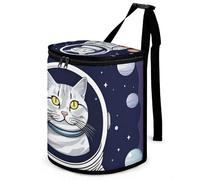DWTJKMS Cat in Spacess Car Trash Can with Lid Large Capacity Hanging Auto Trash Bin Leak-Proof Waterproof Trash Bin Cars Must Haves Interior Accessories