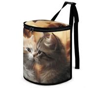 DWTJKMS Cat Kiss Car Trash Can with Lid Large Capacity Hanging Auto Trash Bin Leak-Proof Waterproof Trash Bin Cars Must Haves Interior Accessories