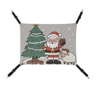 DWTJKMS Christmas Sheep Cat Hammock Soft Sleeping Hammocks Adjustable Pet Hammock All Season Use for Cats, Ferret, Puppy, Rabbits, Small Animals (Classical)