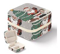 DWTJKMS Christmas Sheep Travel Jewelry Case, Mini Jewelry Holder Organizer Box Multi-functional Jewellery Box for Ring Earrings Necklace Bangle,Gifts for Women