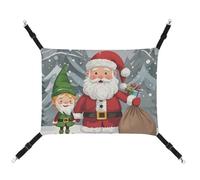 DWTJKMS Christmas Traditional Gnome Cat Hammock Soft Sleeping Hammocks Adjustable Pet Hammock All Season Use for Cats, Ferret, Puppy, Rabbits, Small Animals (Classical)