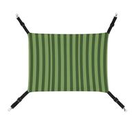 DWTJKMS Classic Green Striped Cat Hammock Soft Sleeping Hammocks Adjustable Pet Hammock All Season Use for Cats, Ferret, Puppy, Rabbits, Small Animals (Classical)