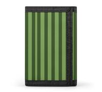 DWTJKMS Classic Green Striped Wallet Minimalist Mens Slim Trifold Wallets Modern Fashion Wallets Anti-Theft Wallet Holds Cards And Cash