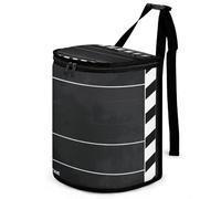 DWTJKMS Classic Movie Clapboard Black Car Trash Can with Lid Large Capacity Hanging Auto Trash Bin Leak-Proof Waterproof Trash Bin Cars Must Haves Interior Accessories