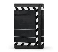 DWTJKMS Classic Movie Clapboard Black Wallet Minimalist Mens Slim Trifold Wallets Modern Fashion Wallets Anti-Theft Wallet Holds Cards And Cash