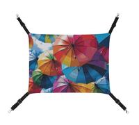 DWTJKMS Colorful Umbrella Cat Hammock Soft Sleeping Hammocks Adjustable Pet Hammock All Season Use for Cats, Ferret, Puppy, Rabbits, Small Animals (Classical)