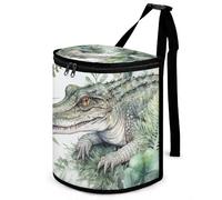 DWTJKMS Crocodile Green Car Trash Can with Lid Large Capacity Hanging Auto Trash Bin Leak-Proof Waterproof Trash Bin Cars Must Haves Interior Accessories