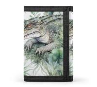 DWTJKMS Crocodile Green Wallet Minimalist Mens Slim Trifold Wallets Modern Fashion Wallets Anti-Theft Wallet Holds Cards And Cash