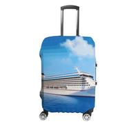 DWTJKMS Cruise Ship Luggage Cover Simple And Generous Suitcase Dust Cover Washable, Scratch Resistant for 19-32 Inch Suitcase, style, Small, Luggage Case Cover